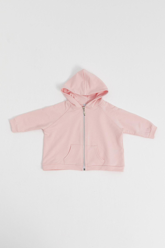 Çocuk Sweat Hırka Pudra