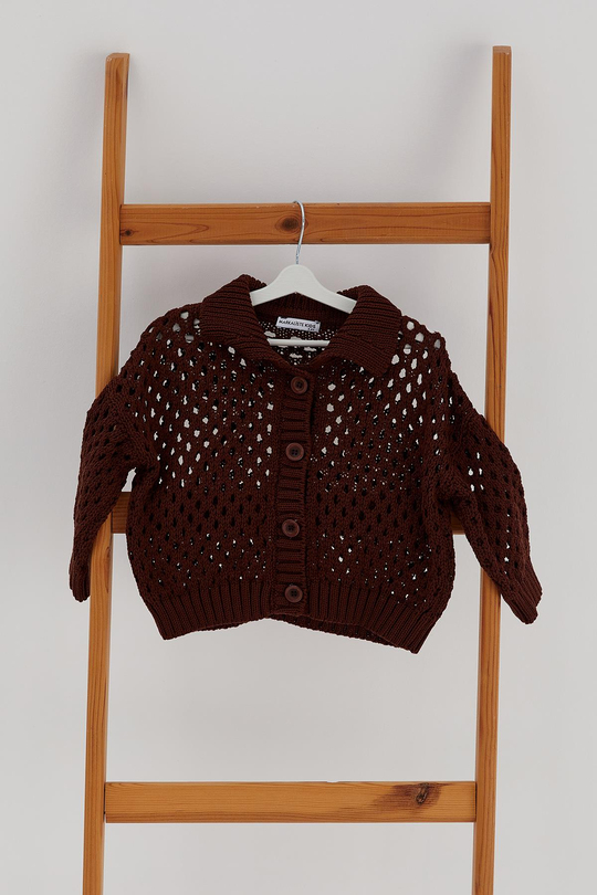 Çocuk Triko Hırka Acı Kahve