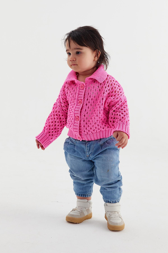 Çocuk Triko Hırka Pembe