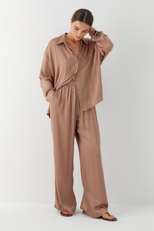 Dökümlü Oversize Takım Vizon
