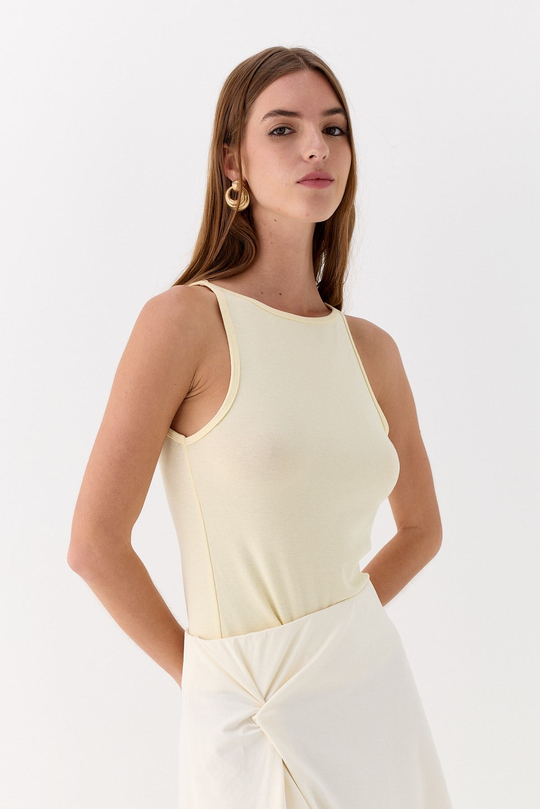 Halter Yaka Body Sarı