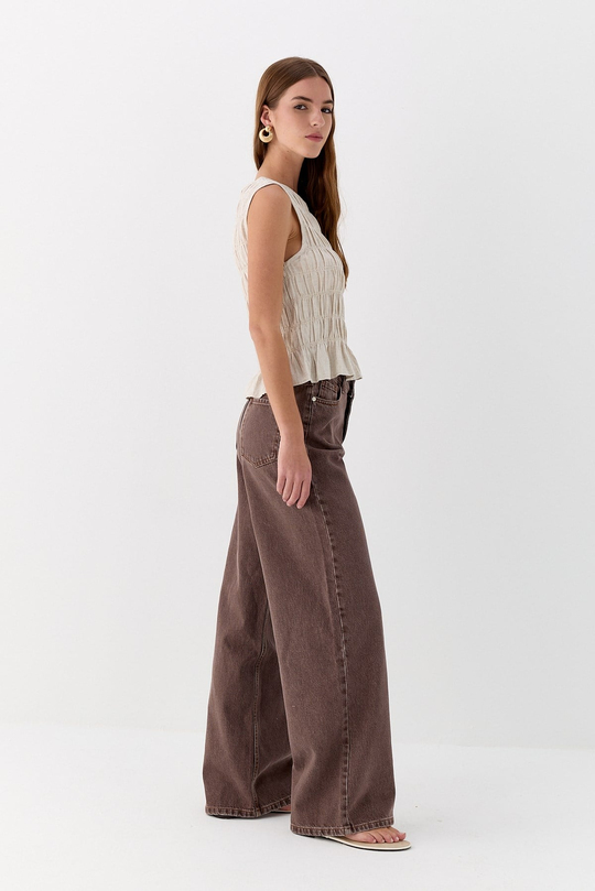 Kolsuz Crop Bluz Taş
