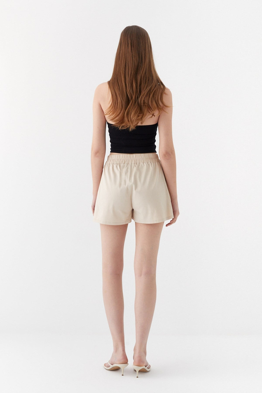 Mini Kargo Şort Bej