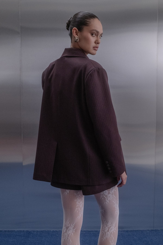 Premium Blazer Ceket Bordo