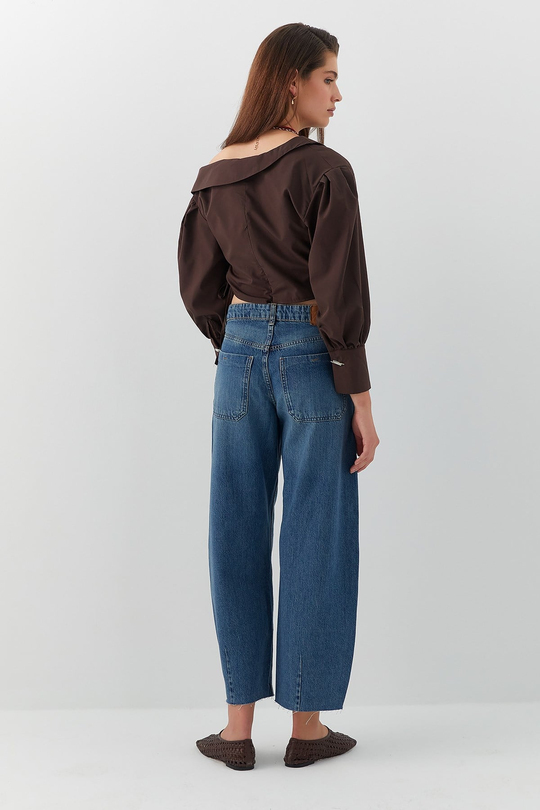 Süper Baggy Fit Jean Pantolon Mavi