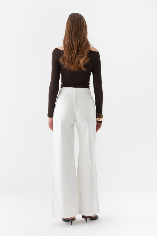 Wide Leg Pantolon Taş