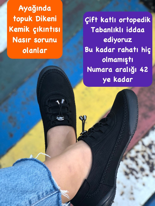 Buğra erol Çift kat Ortopedik Tabanlıklı Ayakkabı