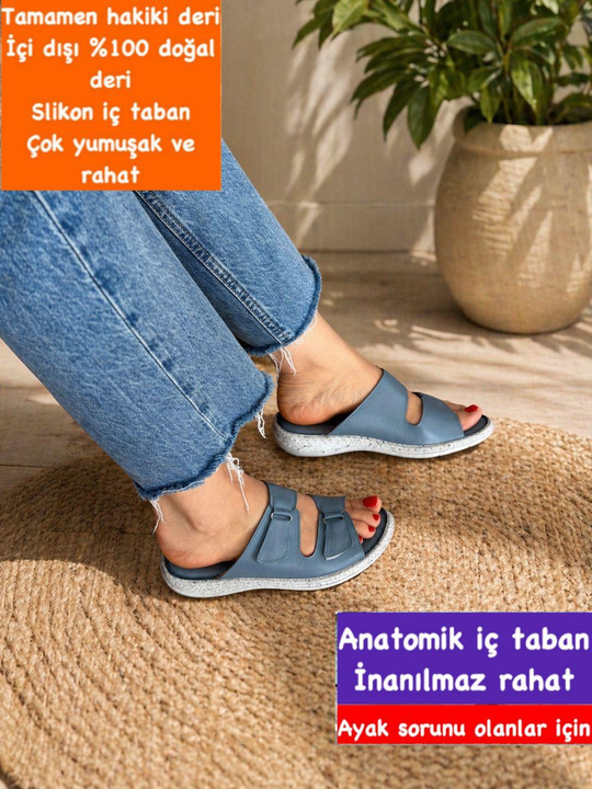 Buğra erol Hakiki Deri slikon yumuşak tabanlık bilton