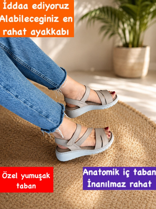 Buğra erol Hakiki Deri slikon yumuşak tabanlık yante silver
