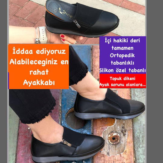 Buğra erol İçi Hakiki Deri Ortopedik Tabanlıklı Ayakkabı liness