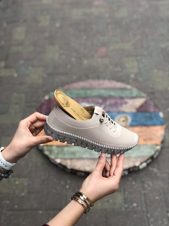 Buğra Erol Ortopedik Jel Taban  Ayakkabı (KREM) burdo-2886