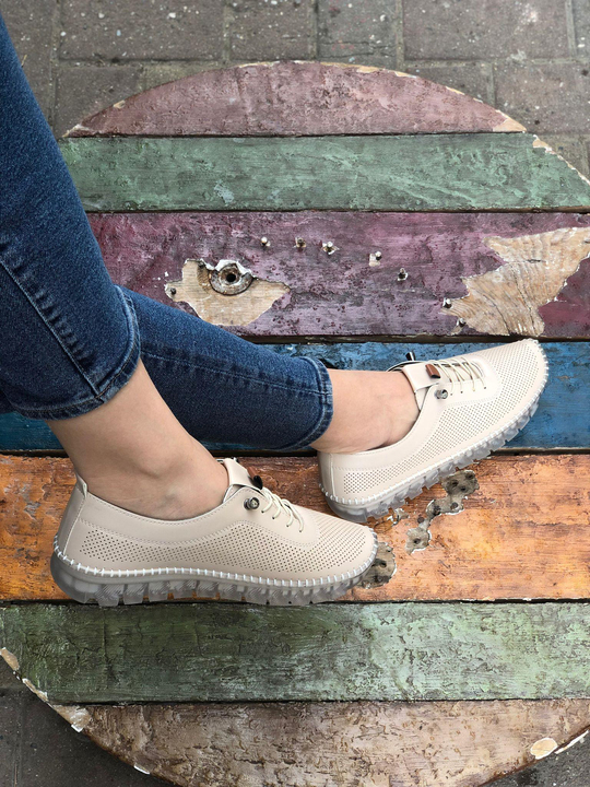 Buğra Erol Ortopedik Jel Taban  Ayakkabı (KREM) burdo-2886