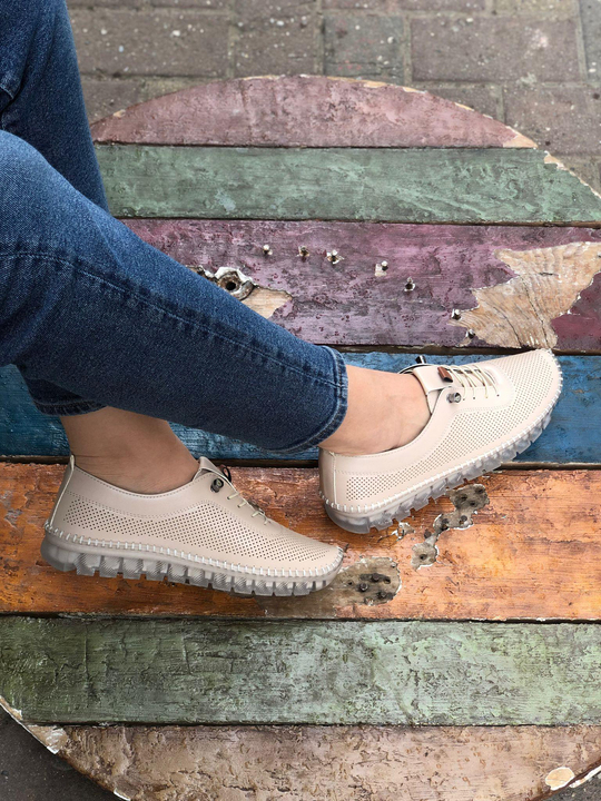 Buğra Erol Ortopedik Jel Taban  Ayakkabı (KREM) burdo-2886