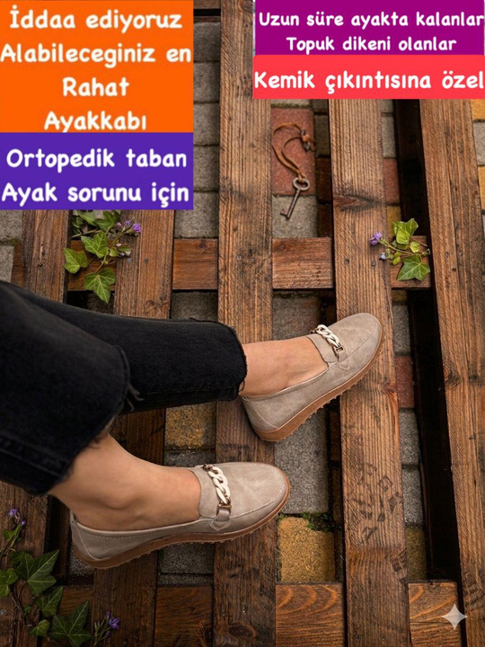 Buğra Erol Ortopedik Tabanlıklı Ayakkabı beige sento