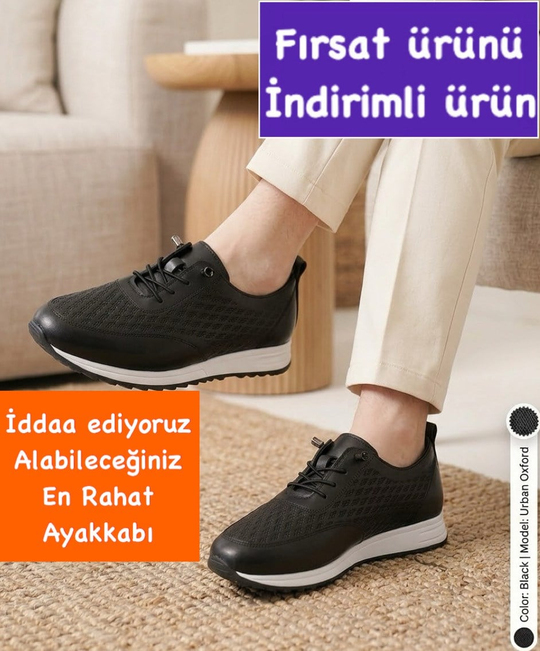 Buğra Erol Ortopedik Tabanlıklı Ayakkabı Ayax siyah