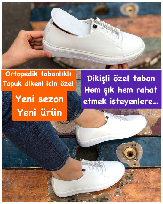 Buğra erol Ortopedik Tabanlıklı Ayakkabı lorrin white-1098