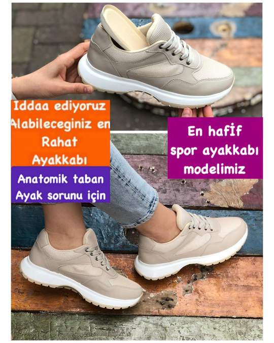 Buğra erol Ortopedik Tabanlıklı Spor Ayakkabı floria-48644