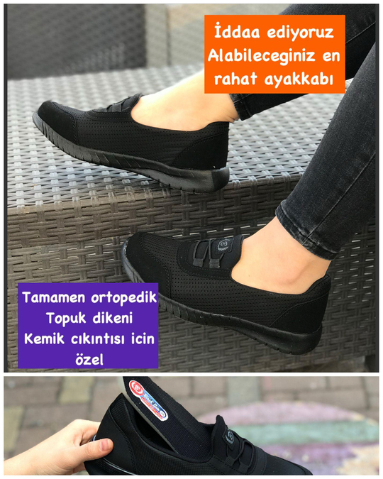 Buğra erol Ortopedik Tabanlıklı Spor babet Ayakkabı BSb61