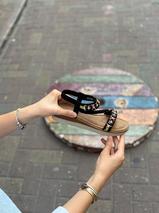 Buğra erol özel tabanlı sandalet ony siyah -92566