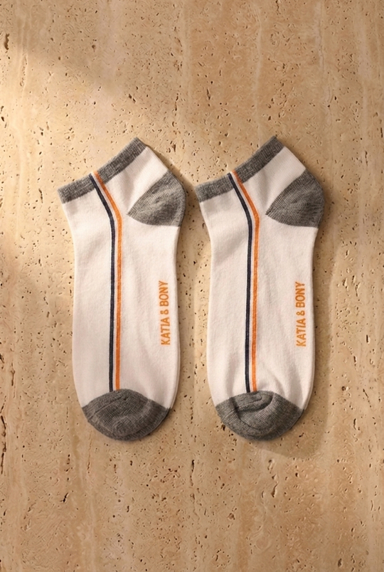 3 lü Paket Way Erkek Patik Çorap Beyaz