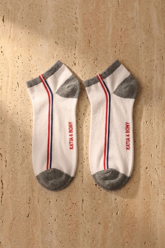 3 lü Paket Way Erkek Patik Çorap Beyaz