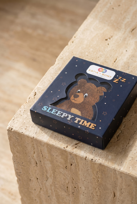 Çocuk Uykucu Teddy Desenli Kutulu Pijama Takımı Lacivert