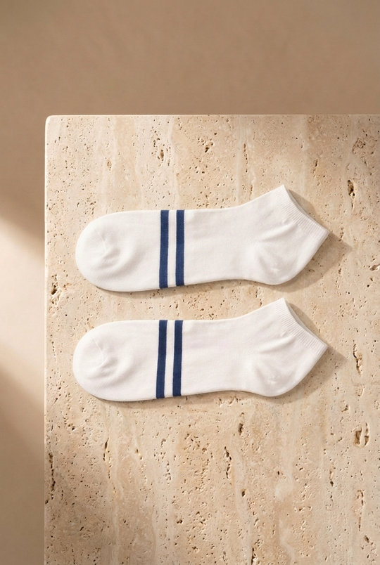Erkek 4lü Çizgili Step Çorap 