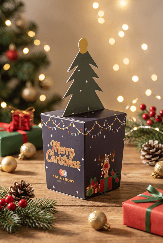 Unisex Marry Christmas Kutulu Geyik Desenli Soket Yılbaşı Çorabı