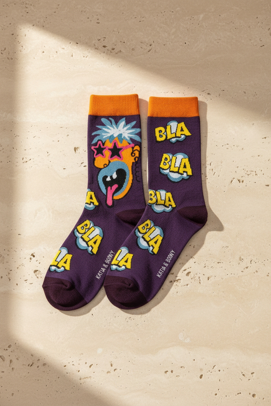 Unisex Pop Art Desenli Soket Çorap