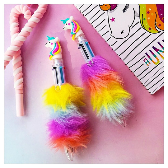 6 Renk Unicorn Peluş Kalem