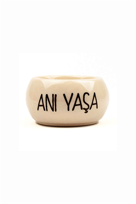 Anı Yaşa Krem Parlak Tealight Mumluk