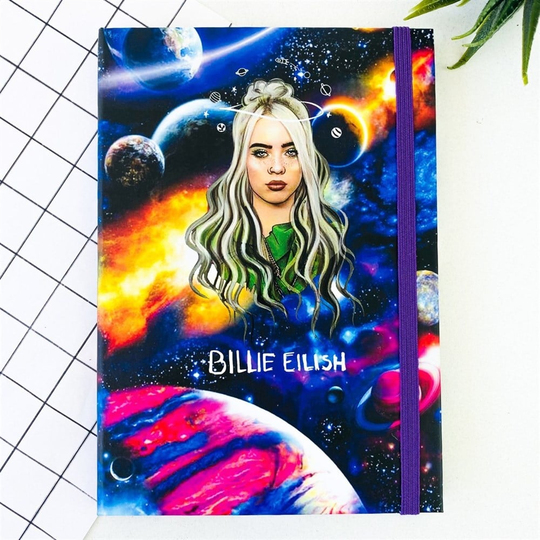 Billie Eilish Defter Lastikli Orta Boy