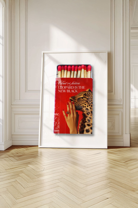 Dopamine Decor Leopard Is The New Black Poster - Beyaz Çerçeveli Pop-Art