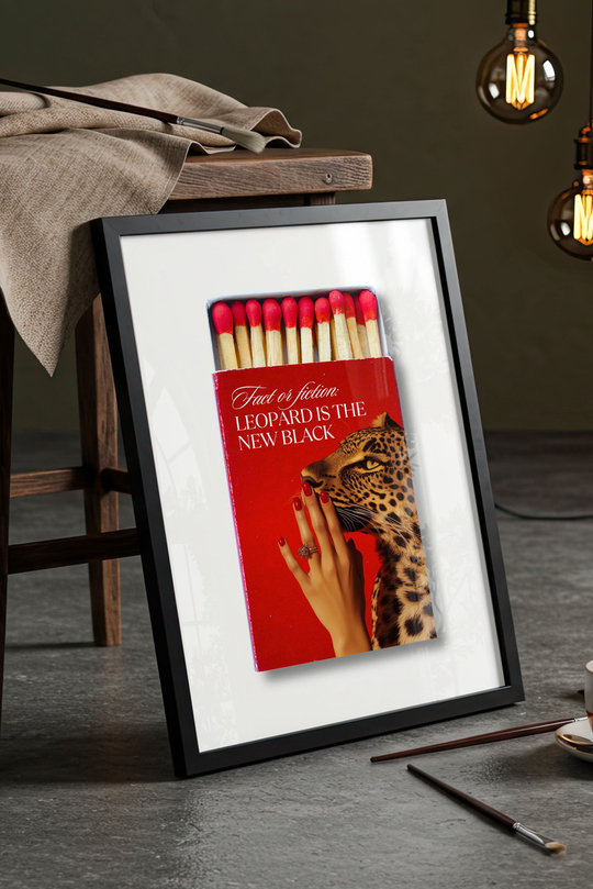 Dopamine Decor Leopard Is The New Black Poster - Siyah Çerçeveli Pop-Art