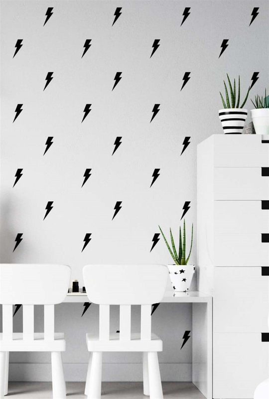 Flash Şimşek Duvar Kapı Stickerı 35'li