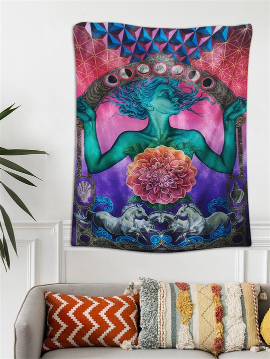 Gizemli Ay Kadife Duvar Halısı 70x100 cm