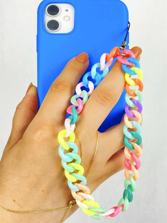 Gökkuşağı Zincir Charm/Telefon Askısı