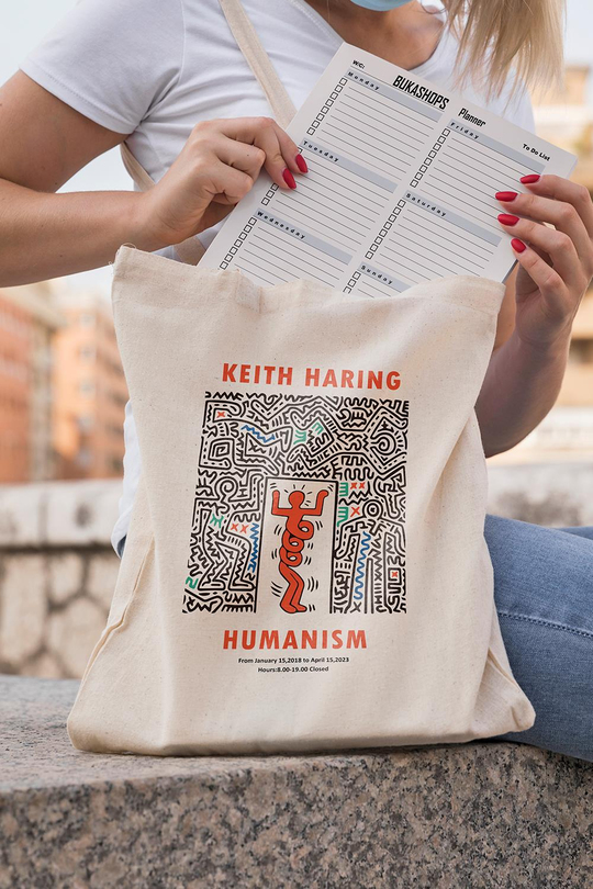 Humanism Ham İnce Kumaşlı Bez Çanta 