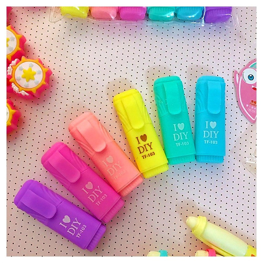 I Love Diy 6'lı Mini Fosforlu Kalem
