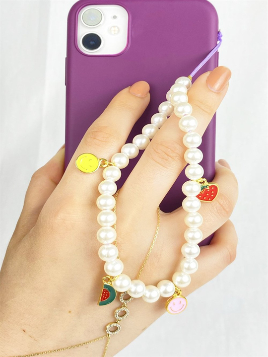 İnci Charm/Telefon Askısı