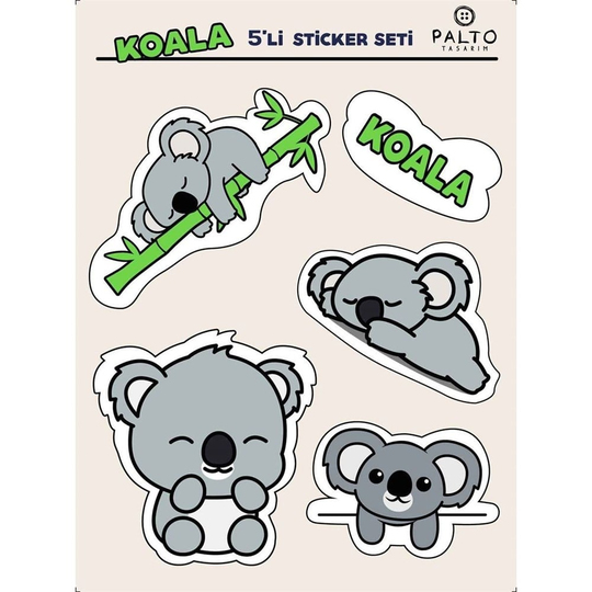 Koala 5'li Sticker Seti