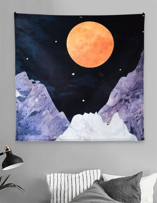 Mermer Dağ Dolunay Duvar Halısı 70x70 cm