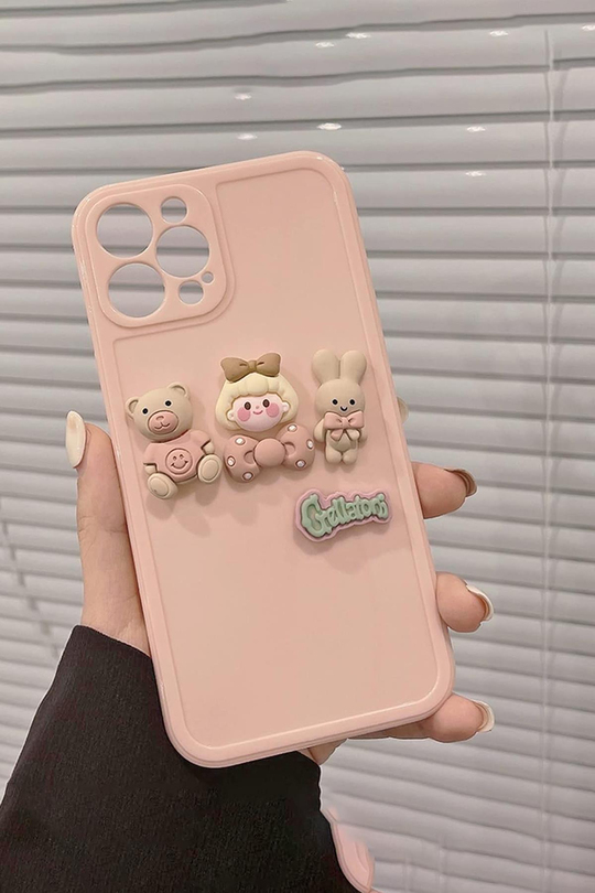 Pembe Ayıcık Iphone 13 Telefon Kılıfı 