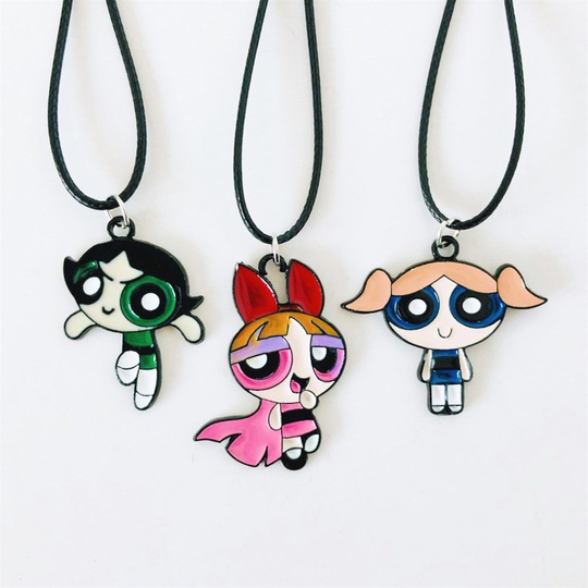 Powerpuff Girls Bff Üçlü Kolye