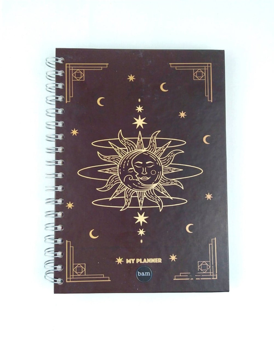 Telli Planlayıcı Defter Ajanda - Tarot Ay Güneş Kız