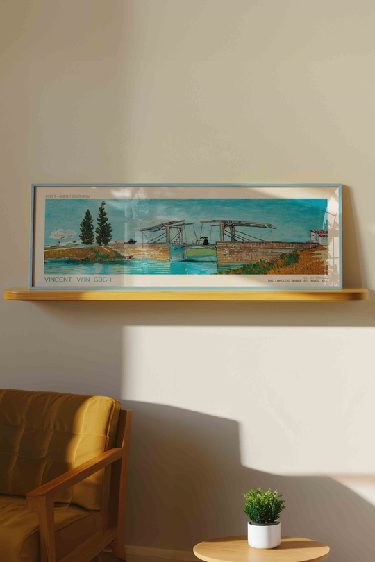 Vincent van Gogh Langlois Köprüsü Panoramik Çerçeveli Tablo