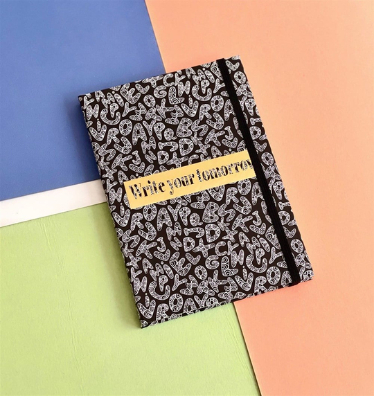 Write Your Tomorrow Tasarımlı Lastikli Defter