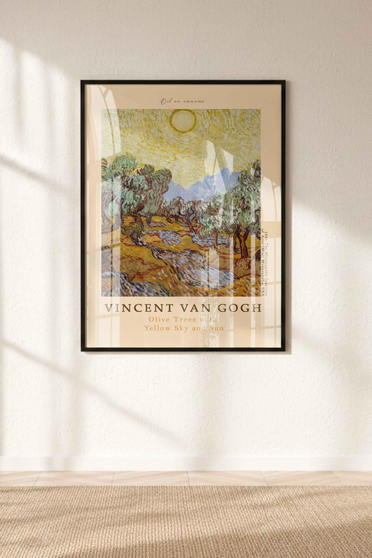 3 Parça Van Gogh Güney Fransa Manzaraları Seti Çerçeveli Renk Seçenekli