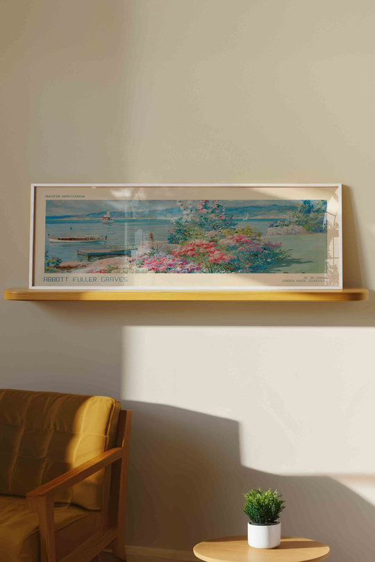 Abbott Fuller Graves Bahçe Manzarası Panoramik Çerçeveli Tablo 