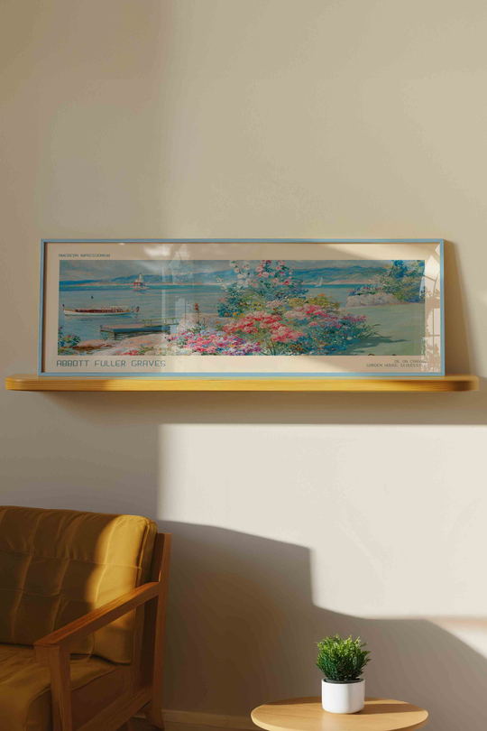 Abbott Fuller Graves Bahçe Manzarası Panoramik Çerçeveli Tablo 